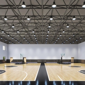 现代篮球场3D模型下载